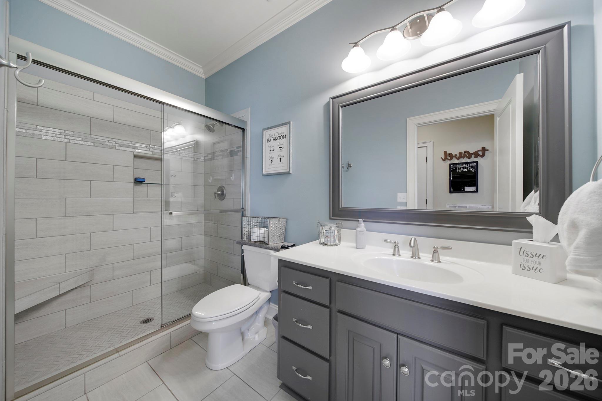 2407 Robert Usher Road Lancaster, SC 29720 - Photo 18 of 47 a bathroom with a sink a toilet and shower