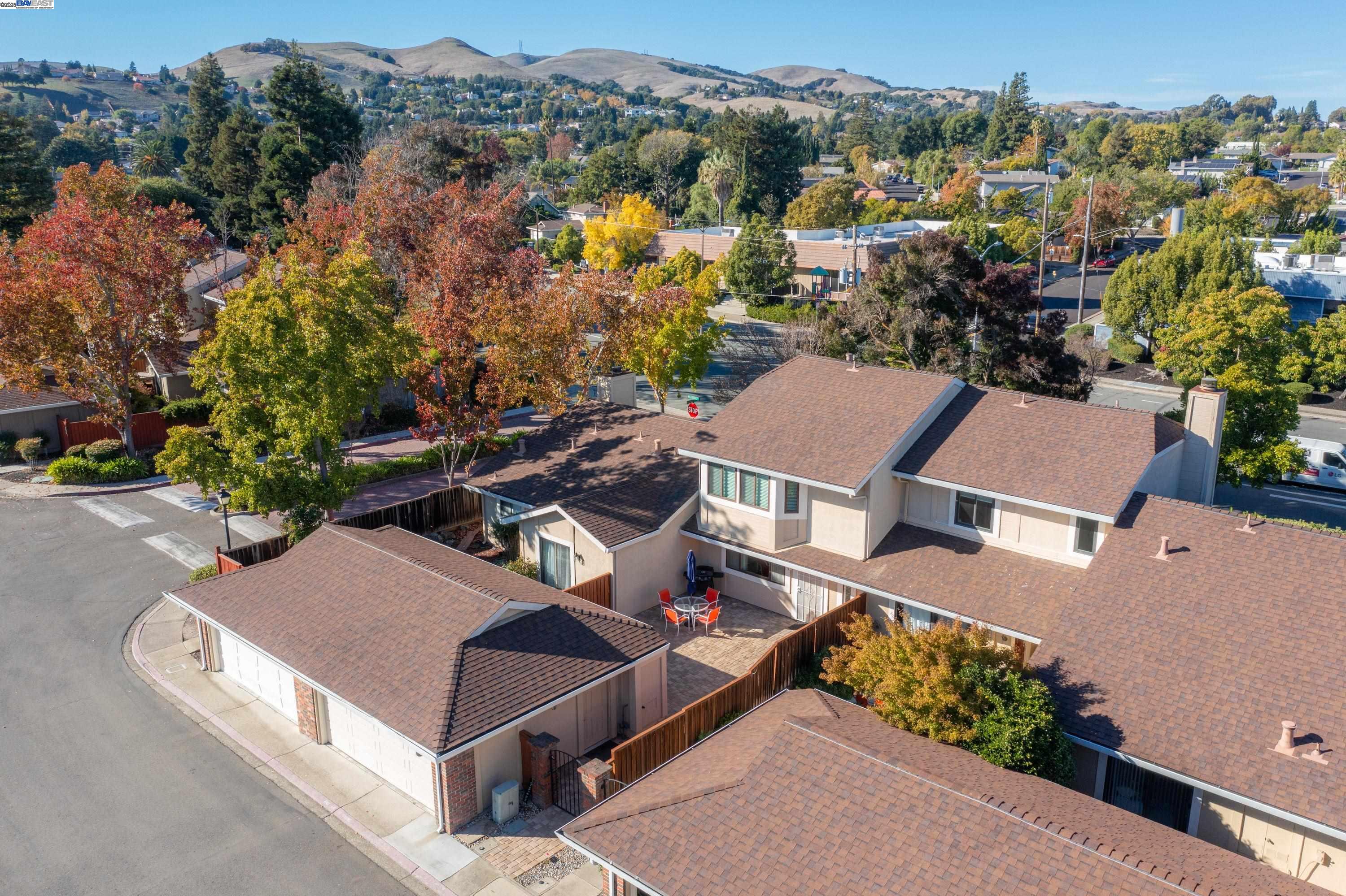 7602 Arbor Creek Circle Dublin, CA 94568 - Photo 45 of 47 an aerial view of a house with a yard