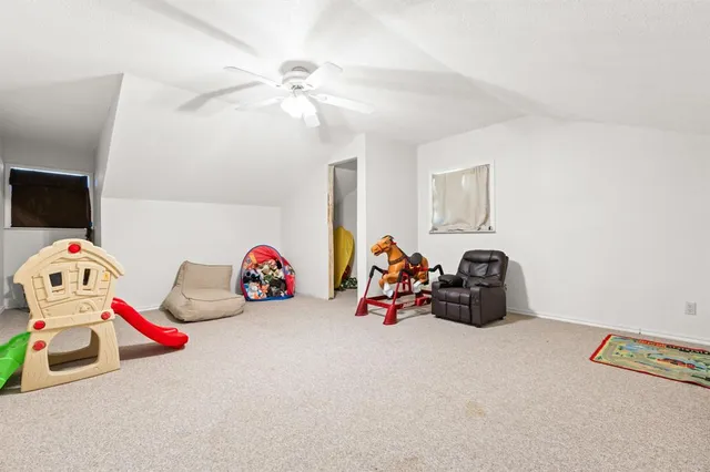 a view of a garage with toys