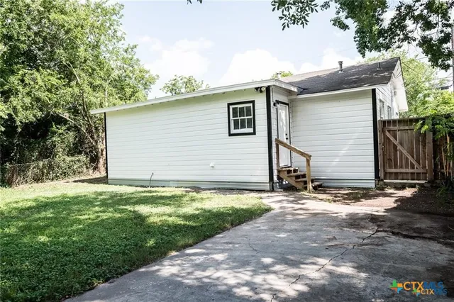 a backyard of a house