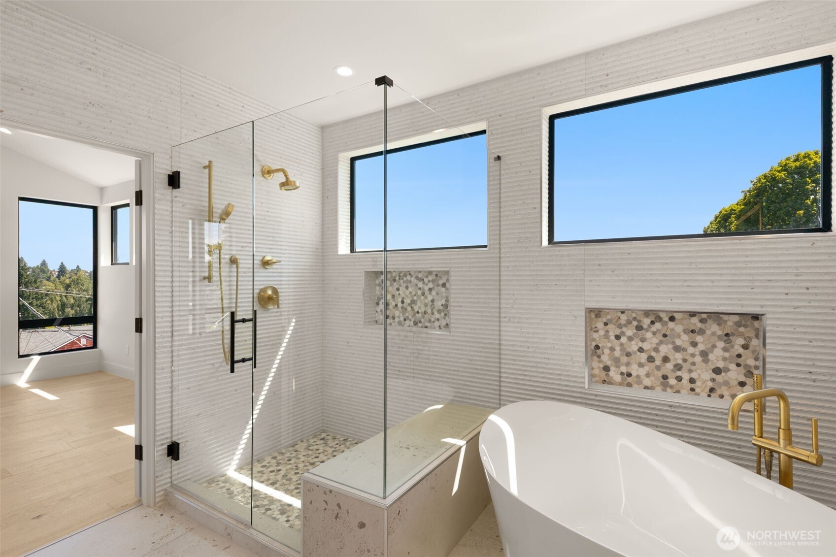 6833 36th Avenue Northeast Seattle, WA 98115 - Photo 16 of 40 a bathroom with a bathtub and a shower