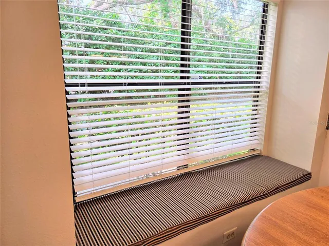 a view of a room with a window