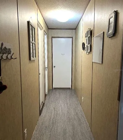 a view of hallway with shower