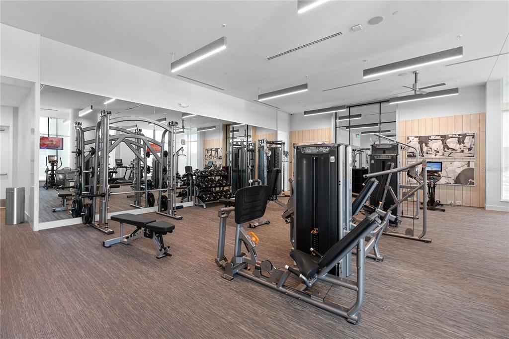 301 Quay Commons, Unit 509 Sarasota, FL 34236 - Photo 35 of 45 a view of a room with gym equipment