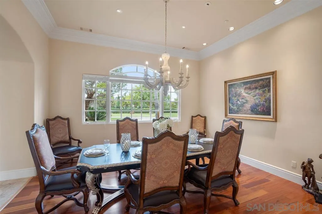 15611 Via De Santa Fe Rancho Santa Fe, CA 92067 - Photo 18 of 25 a view of a dining room with furniture window and outside view