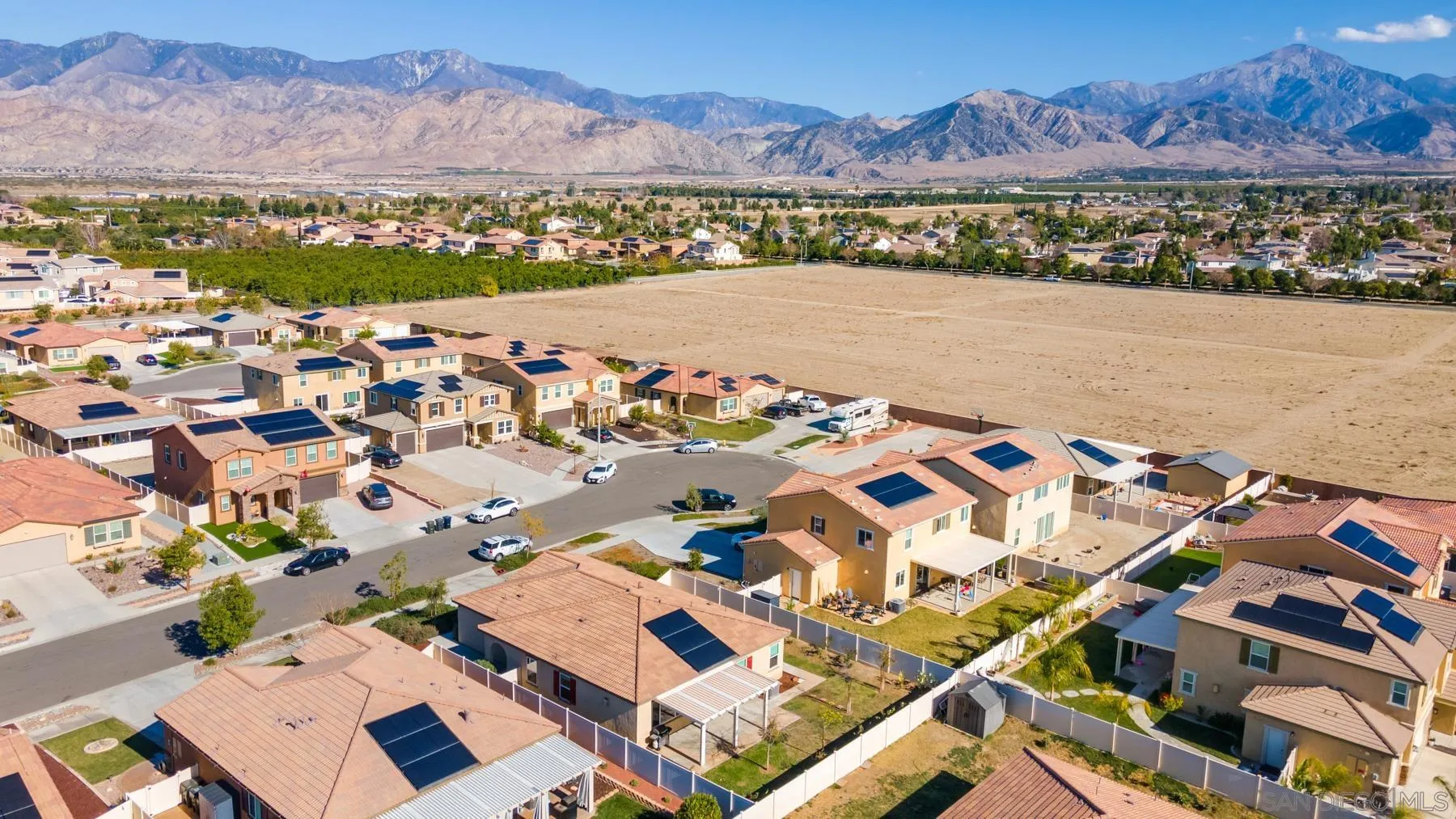 1484 Wicklow Avenue Redlands, CA 92374 - Photo 31 of 35 an aerial view of residential houses with outdoor space