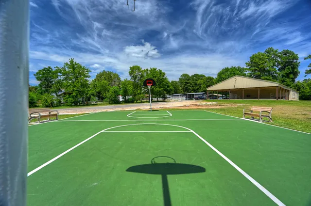 a view of a golf course