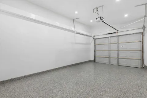a view of a garage