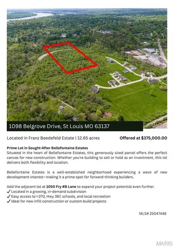 $375,000 | 1098 Belgrove Drive, St. Louis, MO 63137