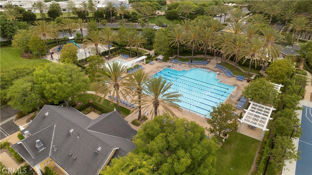 60 Strawflower Street Ladera Ranch, CA 92694 - Photo 34 of 34 an aerial view of residential house with pool and trees all around