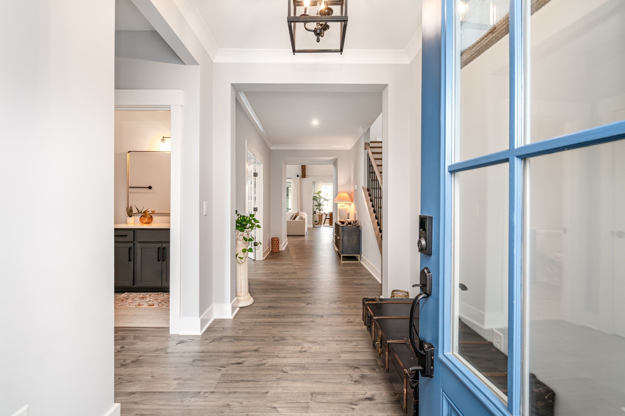 3427 Earhart Road Mount Juliet, TN 37122 - Photo 22 of 26 a view of a hallway view with wooden floor and staircase
