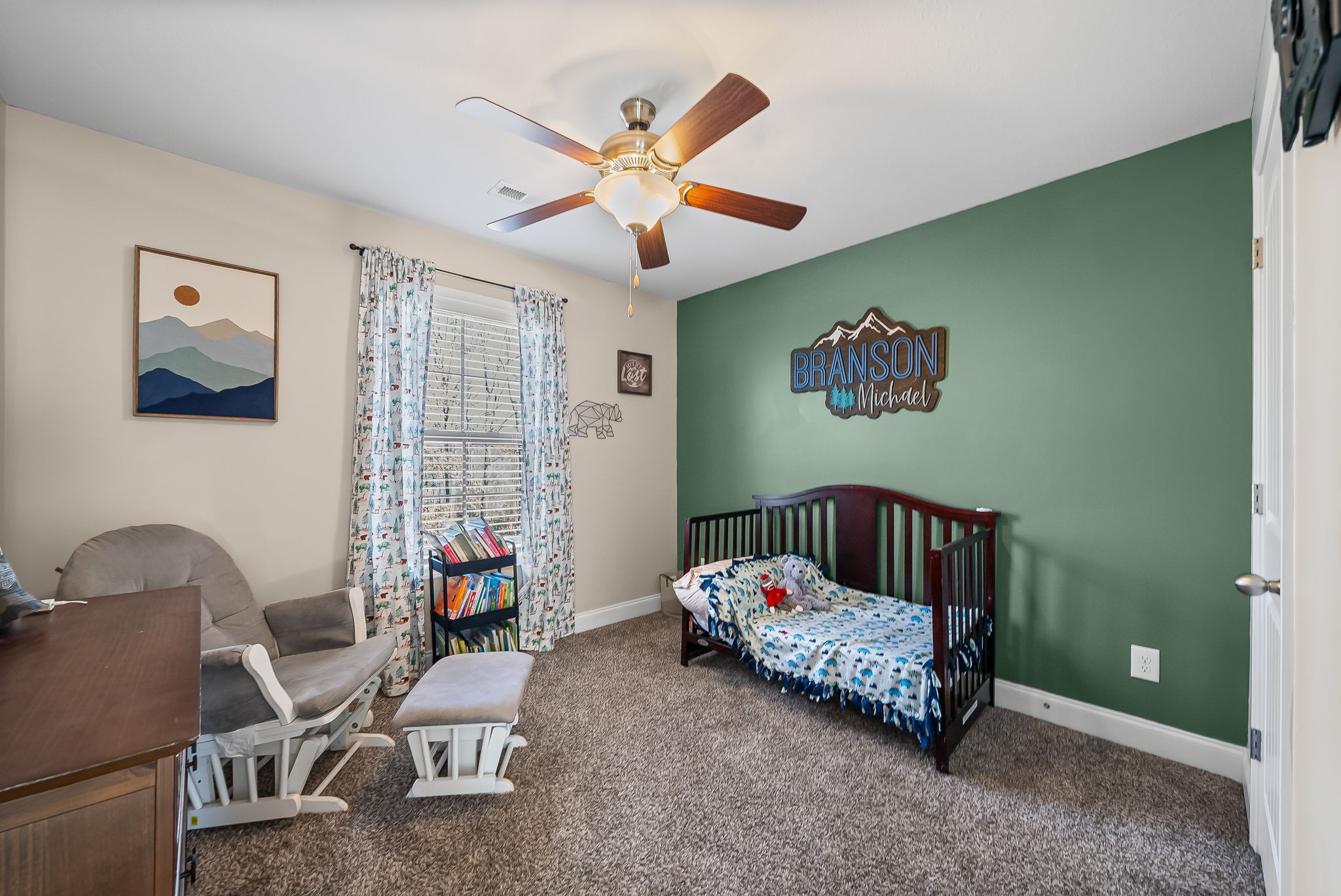 548 Medallion Circle Clarksville, TN 37042 - Photo 25 of 40 a bedroom with a bed and a chandelier