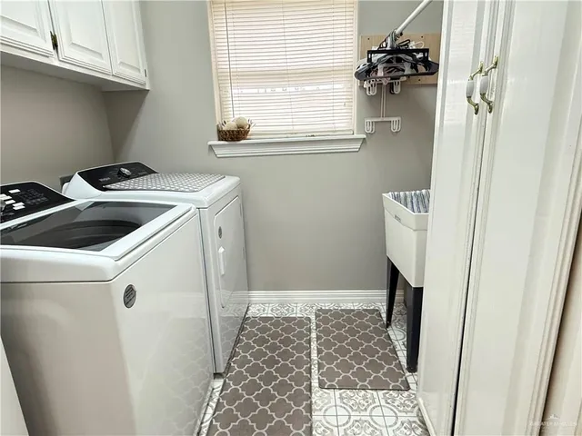 a view of a kitchen from a window