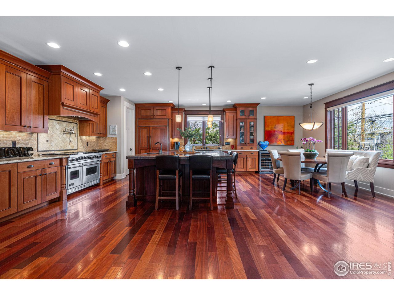 800 Grant Place Boulder, CO 80302 - Photo 13 of 40 Premium kitchen appliances, including a Viking range and paneled Sub-Zero refrigerator
