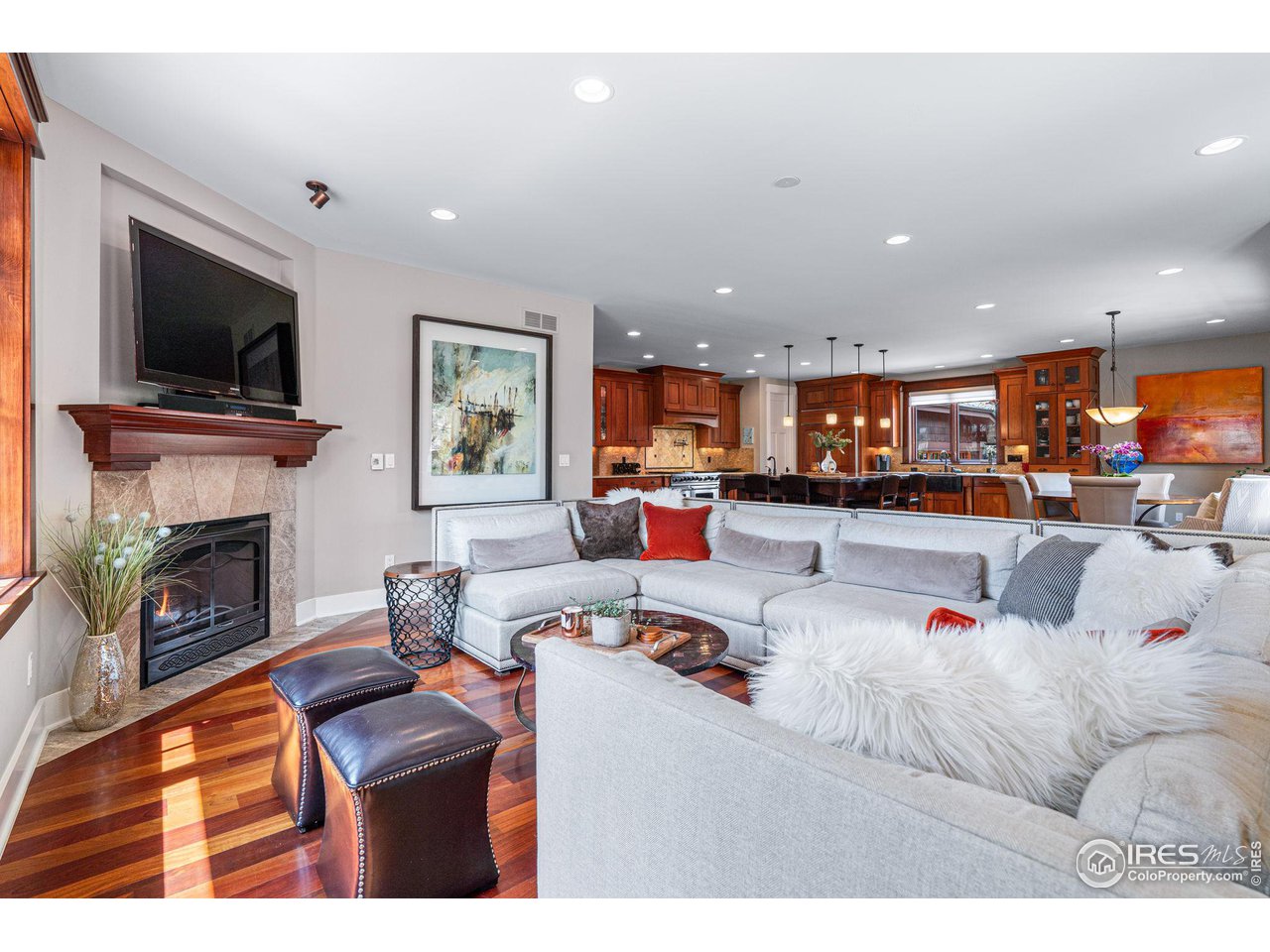 800 Grant Place Boulder, CO 80302 - Photo 15 of 40 Family room off the kitchen with a gas fireplace