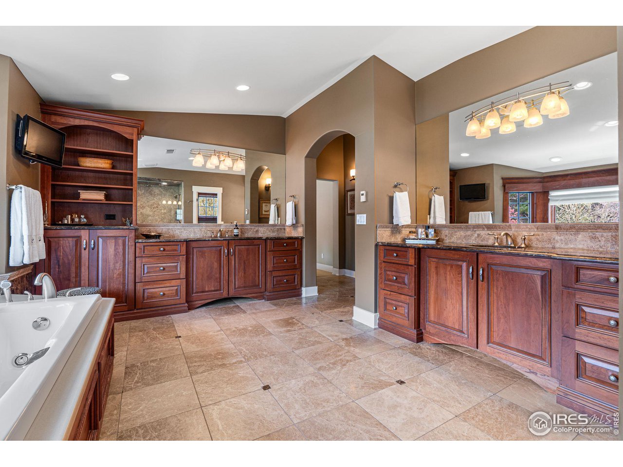 800 Grant Place Boulder, CO 80302 - Photo 22 of 40 Ensuite master bathroom with heated floors, two vanities and luxury finishes