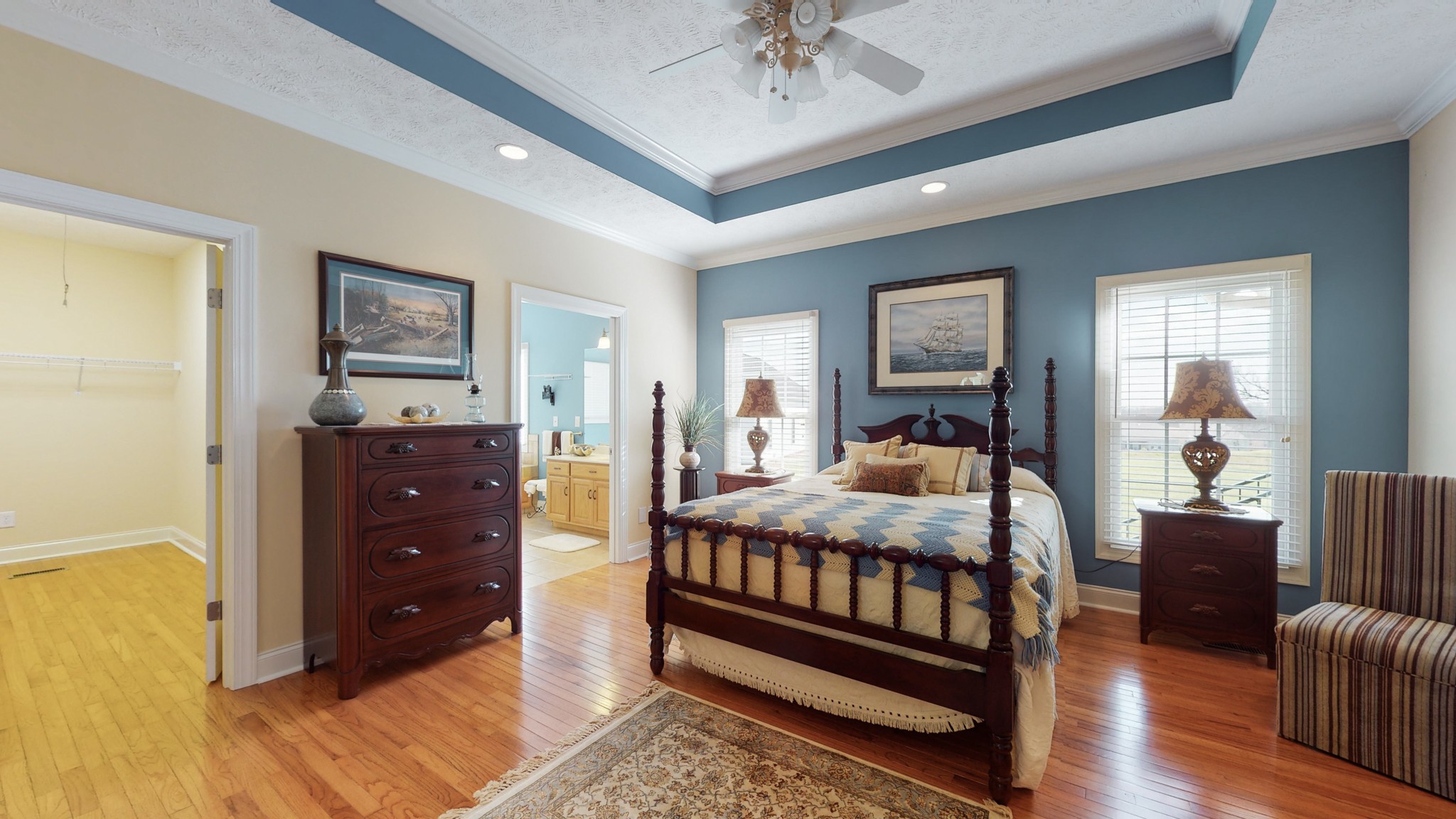 2996 South Rutland Road Mount Juliet, TN 37122 - Photo 15 of 37 a bedroom with a bed and wooden floor