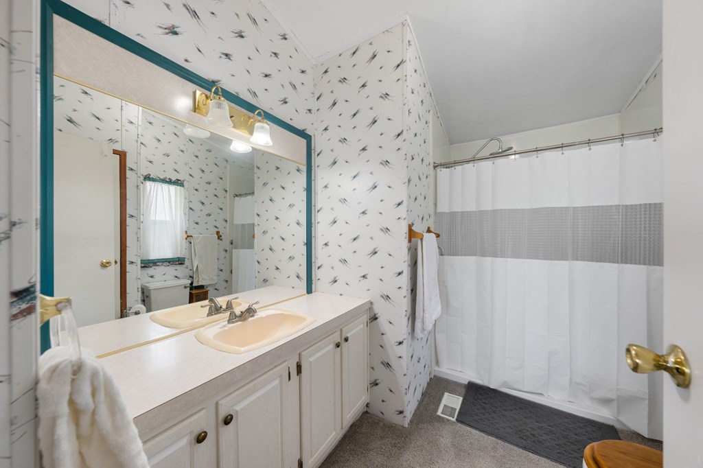 3526 Stapp Ranch Road Harper, TX 78631 - Photo 14 of 30 a bathroom with a sink and a mirror