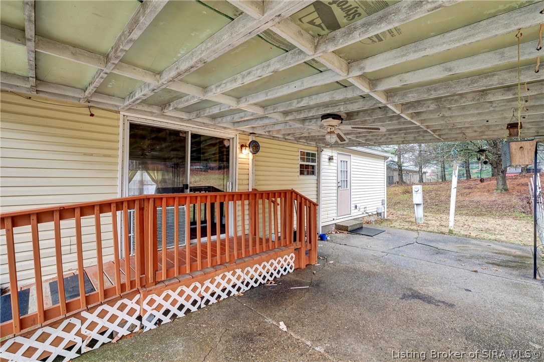 6705 Harrison Trail Northeast Georgetown, IN 47122 - Photo 32 of 42 Covered patio with ramp