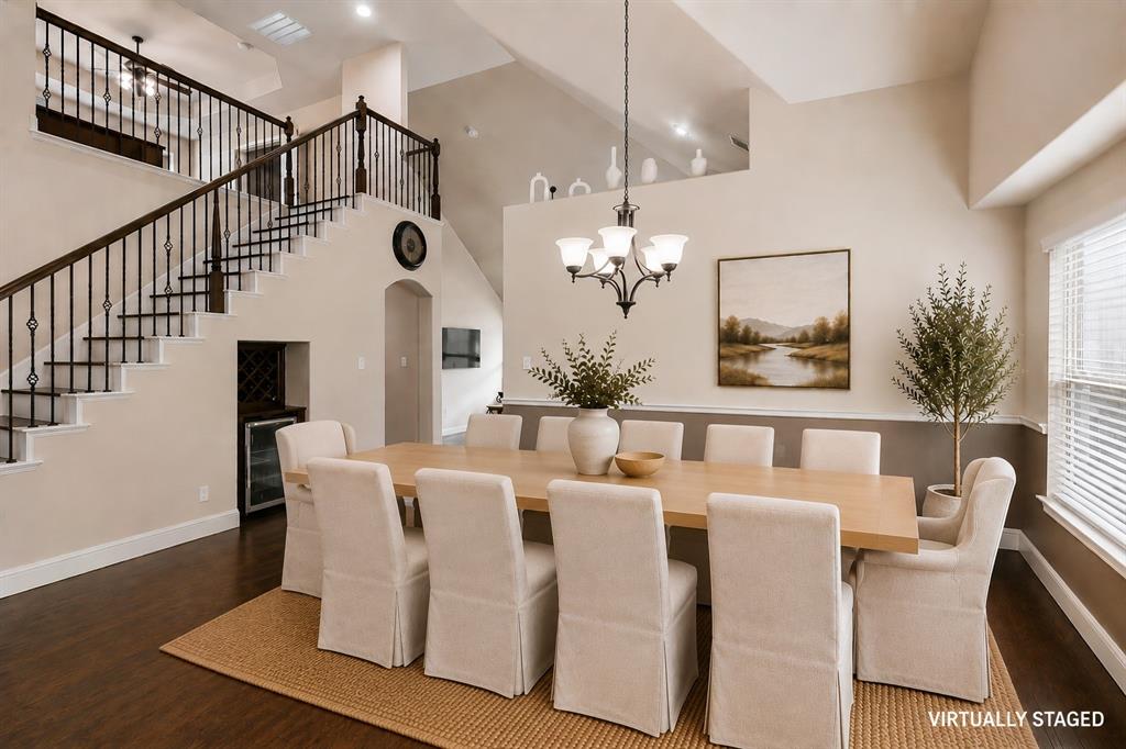 1014 Dunhill Lane Forney, TX 75126 - Photo 5 of 38 Here you can see the formal dining area with the built in wine storage and fridge.