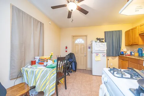 a bedroom with furniture and a bed