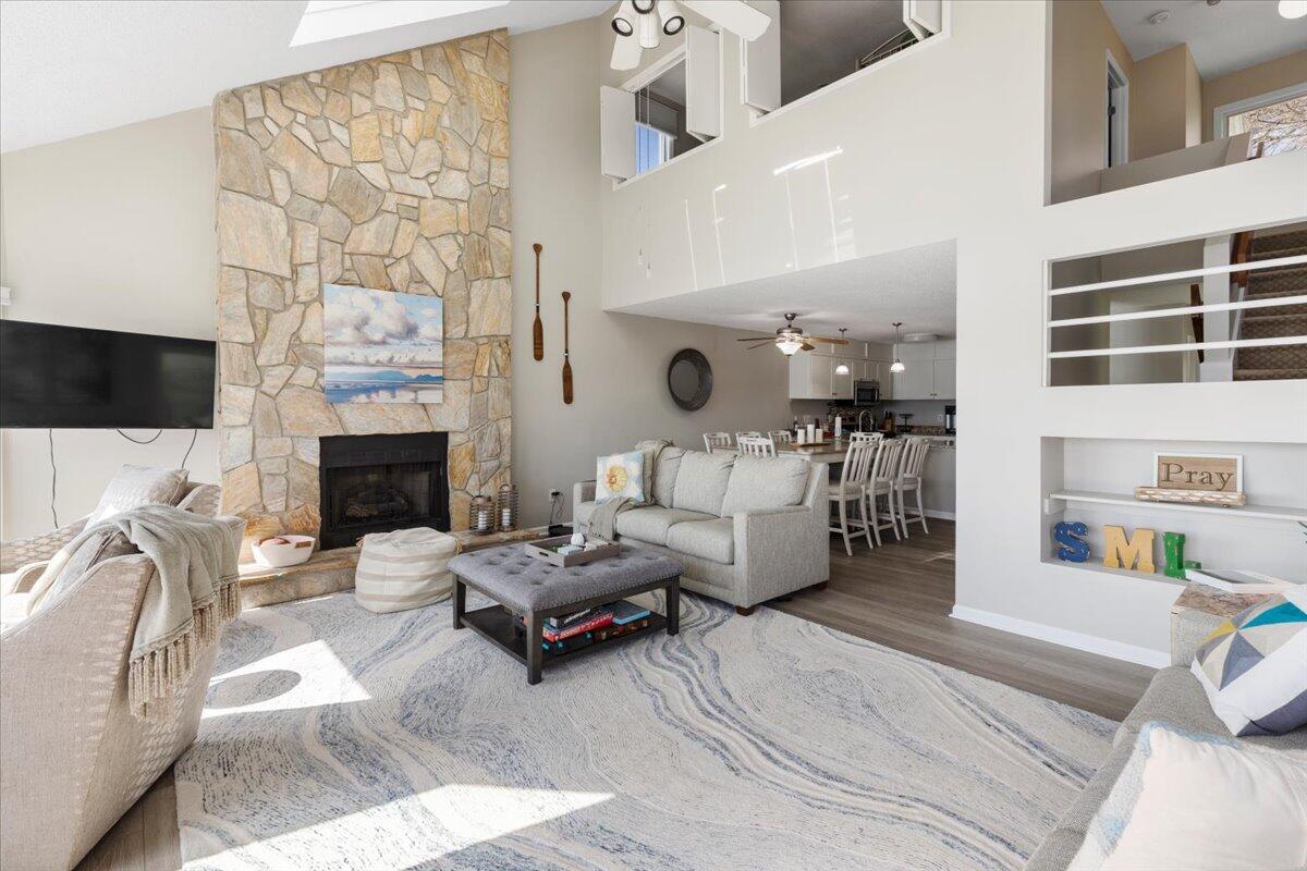 1206 Nature Lane Union Hall, VA 24176 - Photo 30 of 106 a living room with furniture a fireplace and a flat screen tv