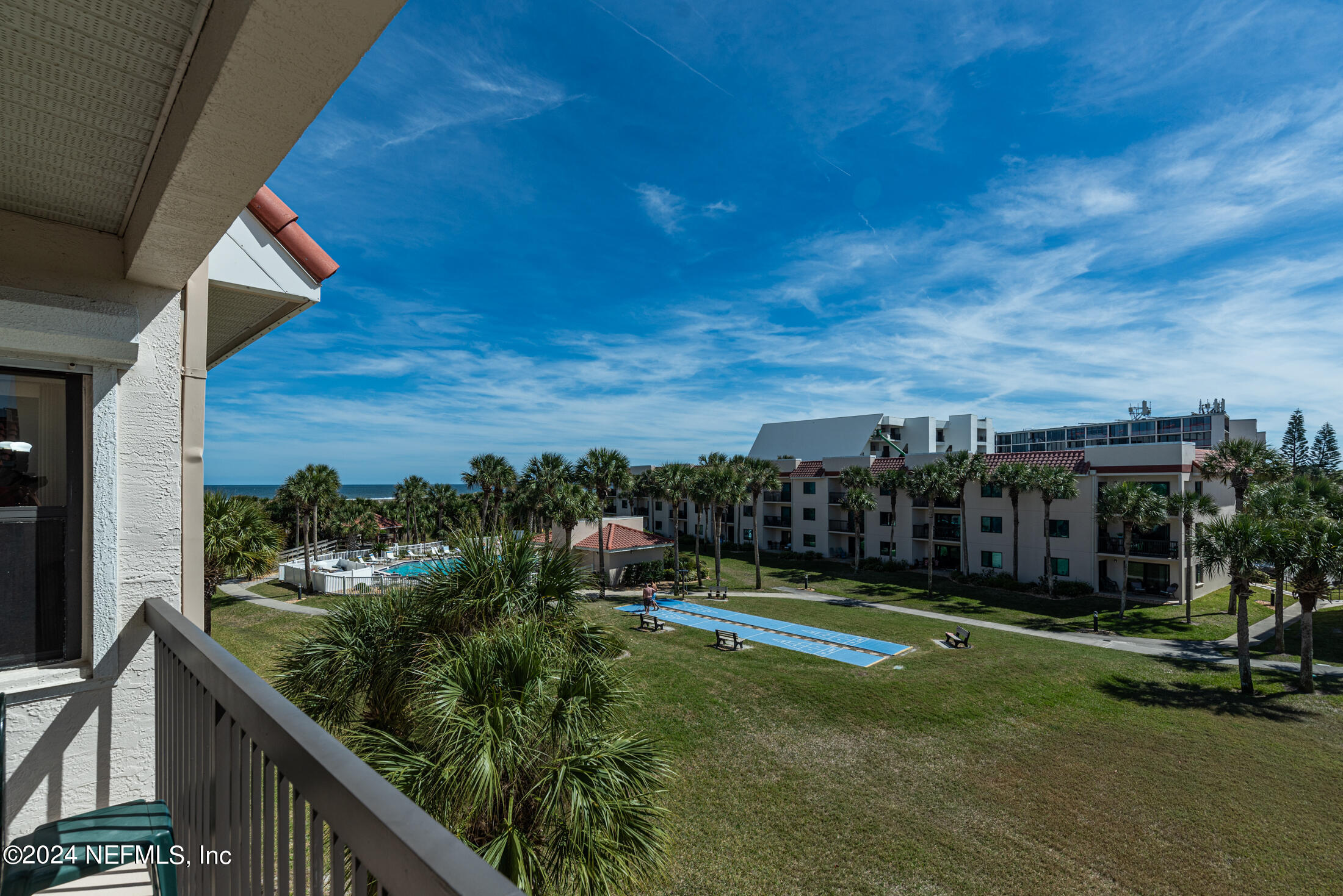 4250 A1A South, Unit Q31 (ELEVATOR) St. Augustine, FL 32080 - Photo 11 of 45 a view of a balcony with plants