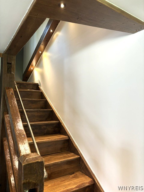 11806 Wyandale Road Concord, NY 14141 - Photo 28 of 34 Underlighting accents on stairway. Beautiful stain