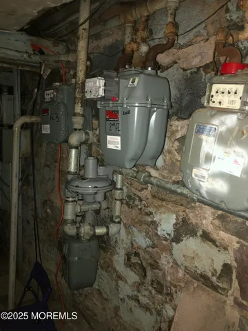 a close view of water heater room
