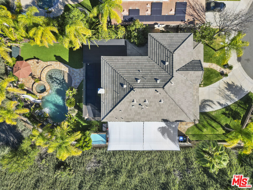 23871 Rio Ranch Way Valencia, CA 91354 - Photo 4 of 46 an aerial view of a house with a yard