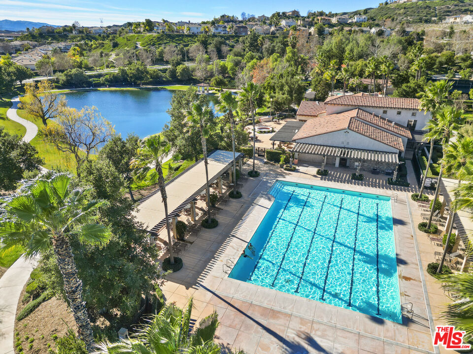 23871 Rio Ranch Way Valencia, CA 91354 - Photo 43 of 46 an aerial view of a house with a ocean view
