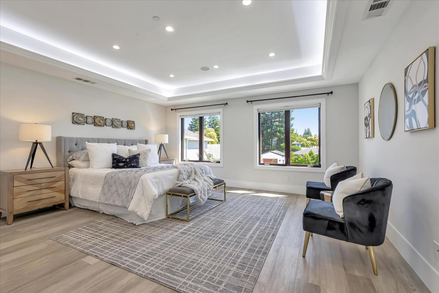 59 Devonshire Avenue Mountain View, CA 94043 - Photo 31 of 53 a bedroom with a bed and wooden floor