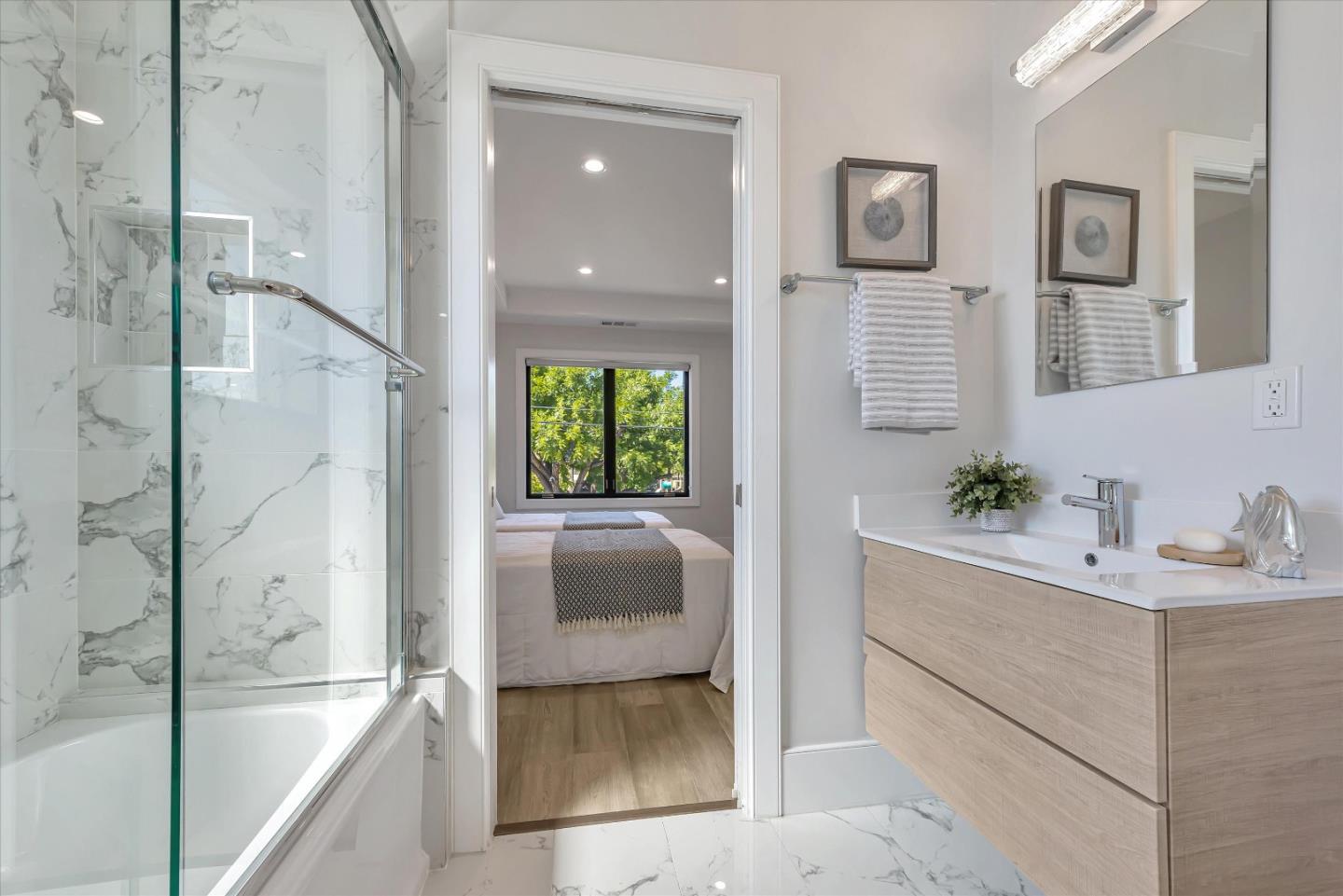 59 Devonshire Avenue Mountain View, CA 94043 - Photo 39 of 53 a bathroom with a sink and a mirror