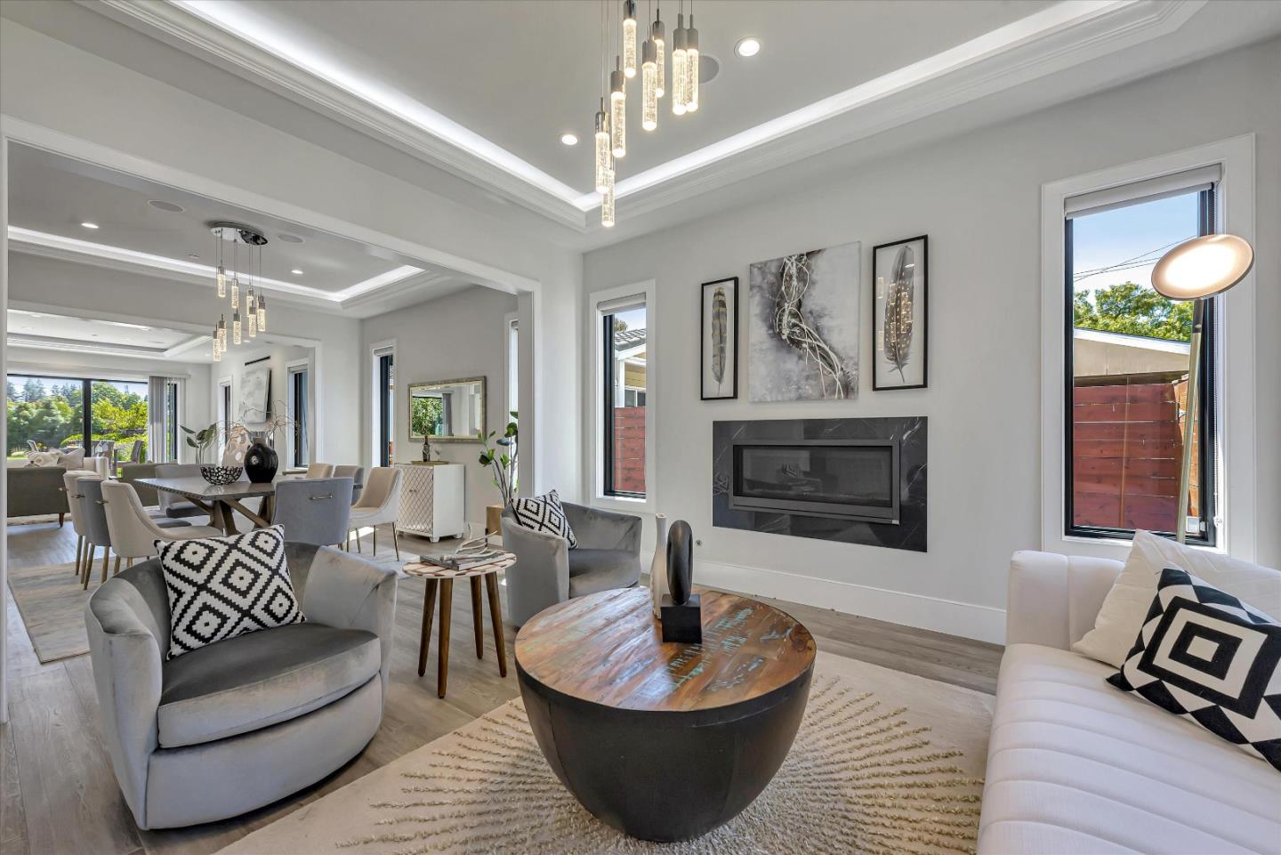 59 Devonshire Avenue Mountain View, CA 94043 - Photo 8 of 53 a living room with furniture and a fireplace