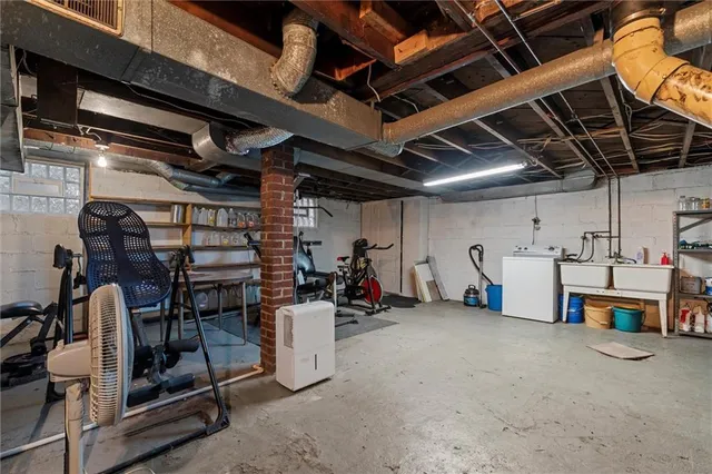 a view of storage and utility room