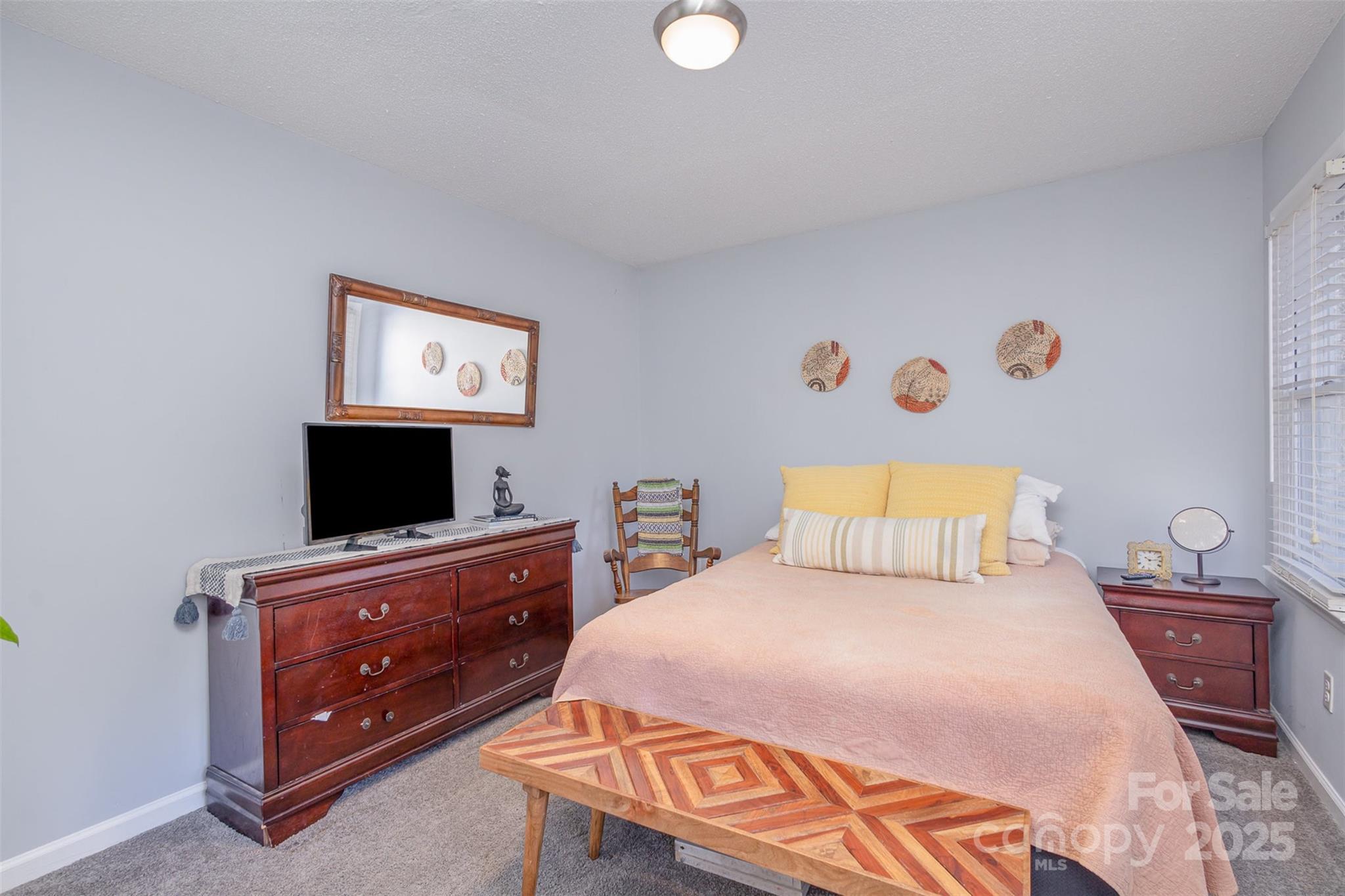110 Weeping Willow Way Gastonia, NC 28052 - Photo 20 of 28 a bedroom with a bed and a flat screen tv
