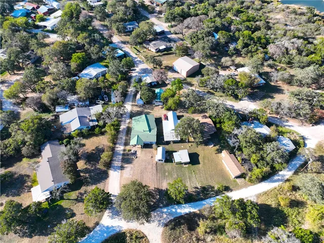 an aerial view of multiple house