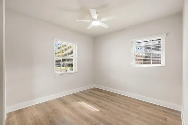 an empty room with a window