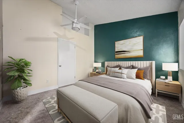 a view of a livingroom with a staircase