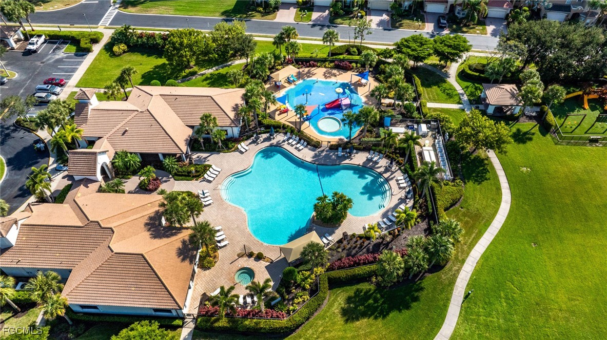 11196 Sand Pine Court Fort Myers, FL 33913 - Photo 49 of 49 an aerial view of a house with a swimming pool and outdoor seating