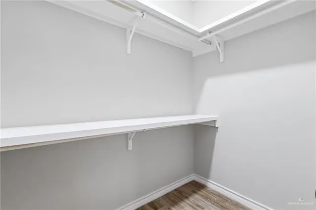 a view of wooden door