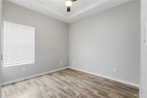 an empty room with a window
