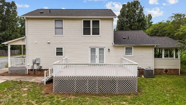 a house view with a backyard space