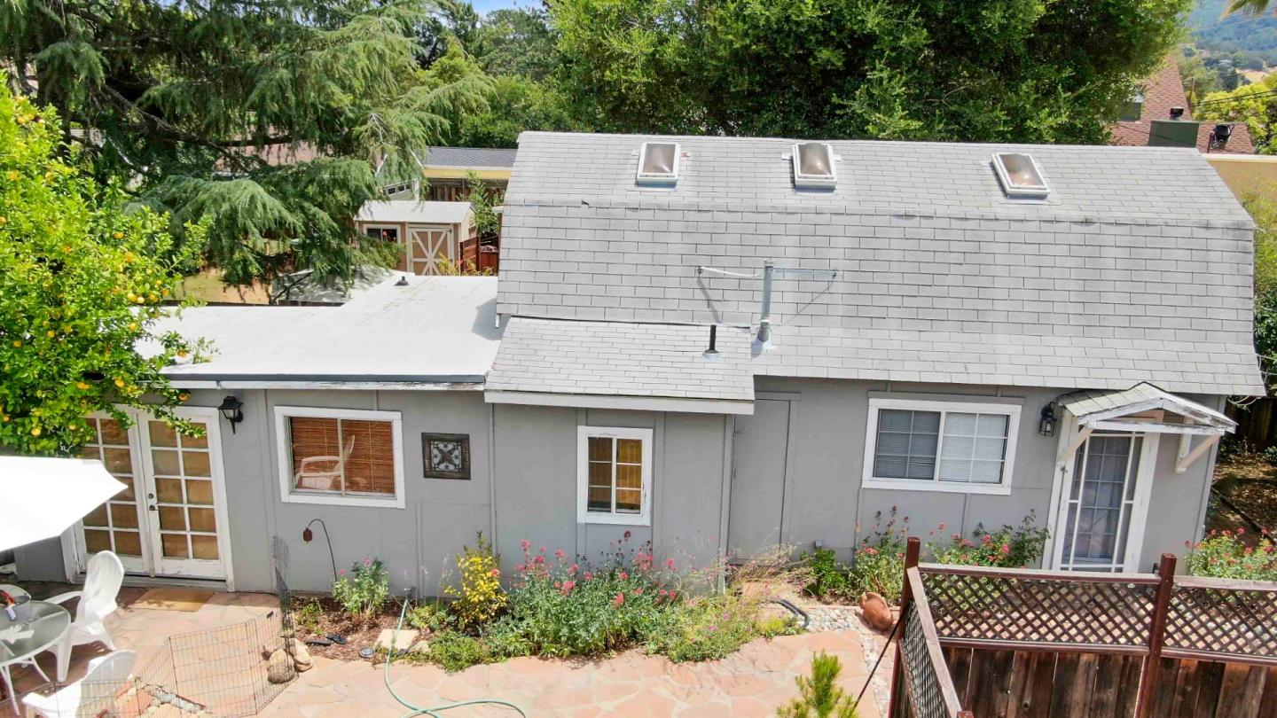 16735 Shannon Road Los Gatos, CA 95032 - Photo 17 of 19 a aerial view of a house with a patio