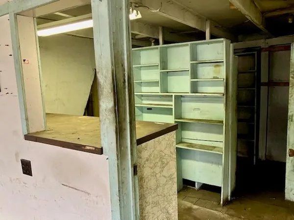 a view of a storage room with washer and dryer