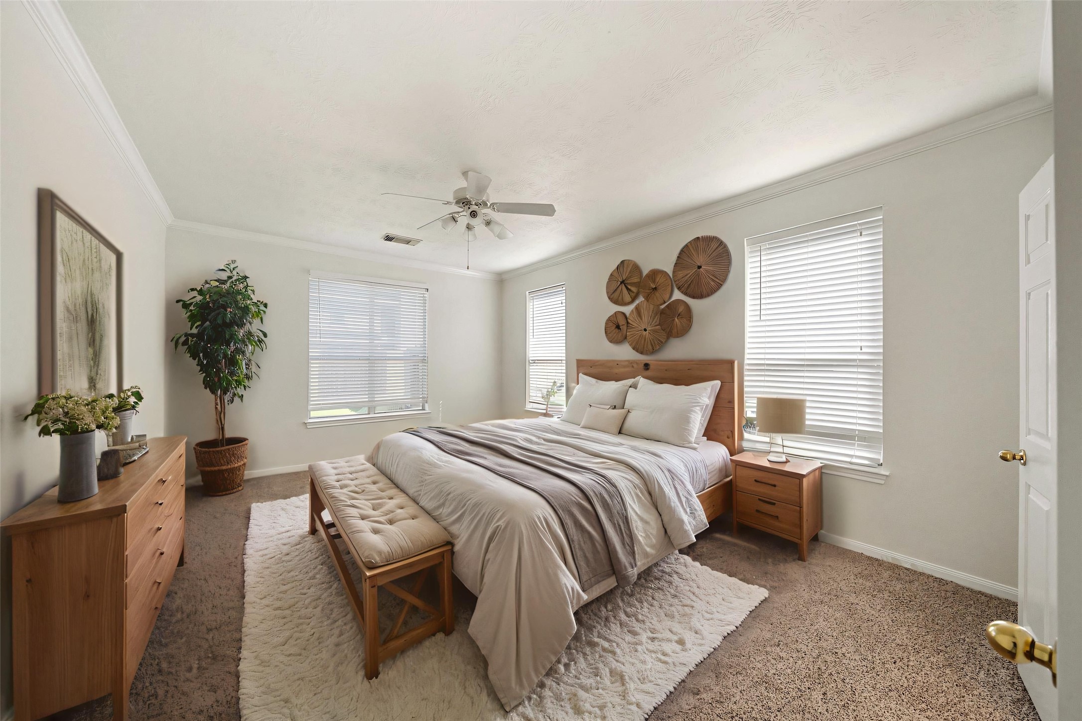 14213 Stone Bluff Lane Rosharon, TX 77583 - Photo 25 of 45 a bed room with a bed and a chandelier