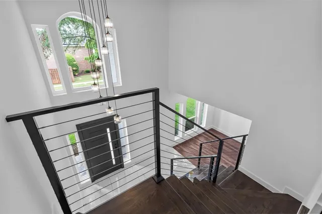 a view of entryway with wooden floor