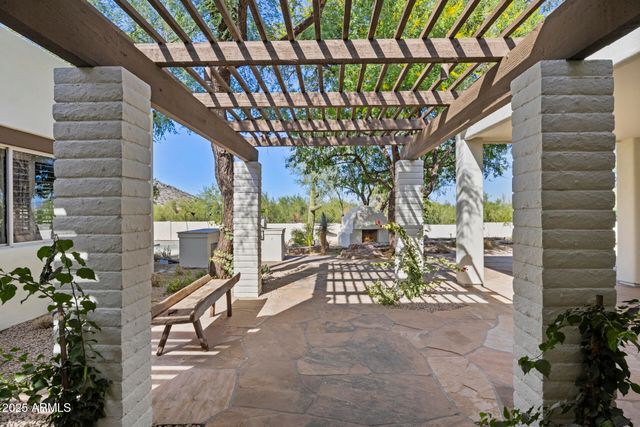 a view of porch with seating space