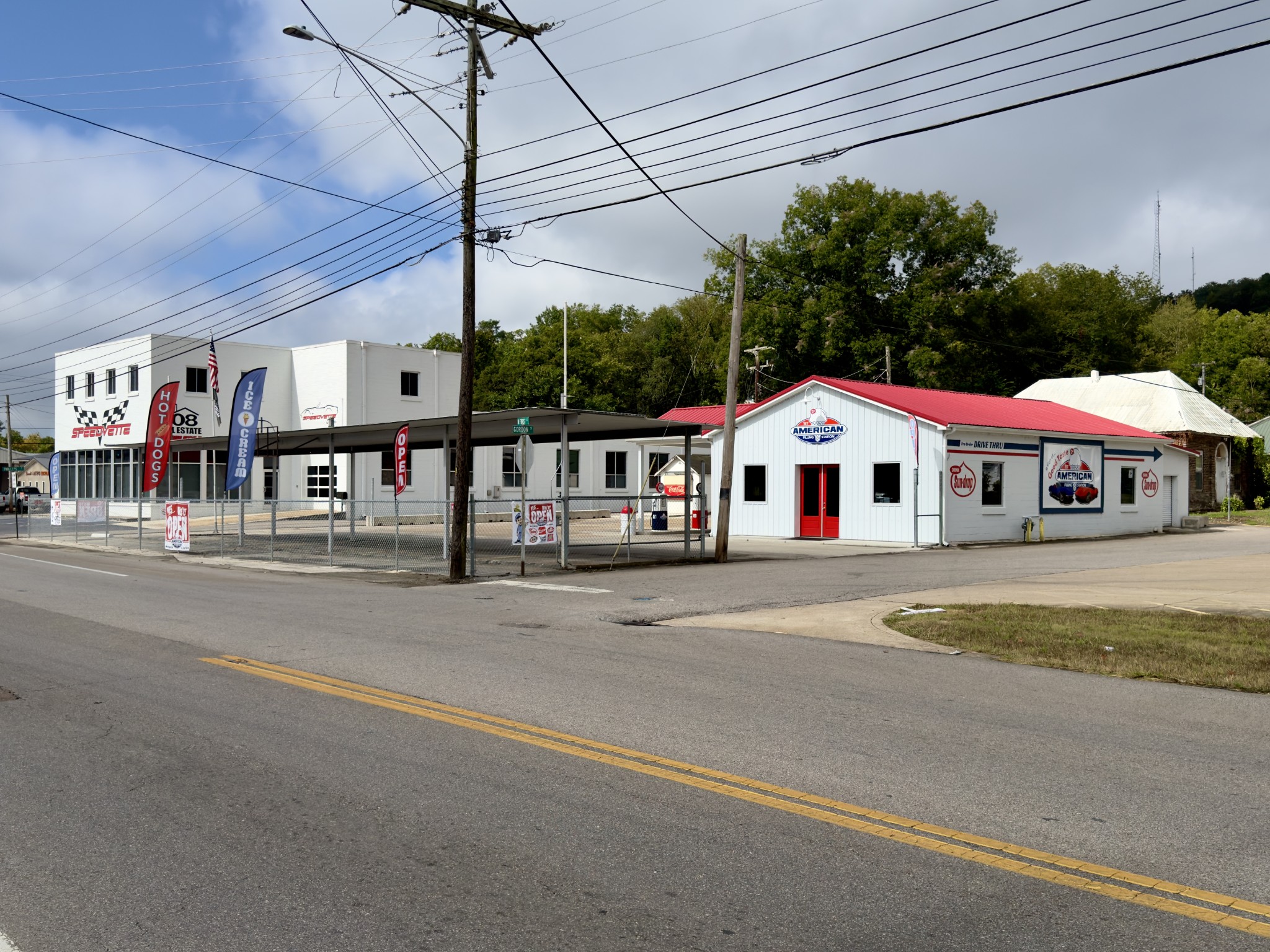 810 North 1st Street Pulaski, TN 38478 - Photo 32 of 33 a white house with a large parking space and a car parked on the road