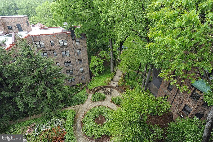 3000 Tilden Street Northwest, Unit 102 Washington, DC 20008 - Photo 25 of 29 an aerial view of a house with a yard and plants
